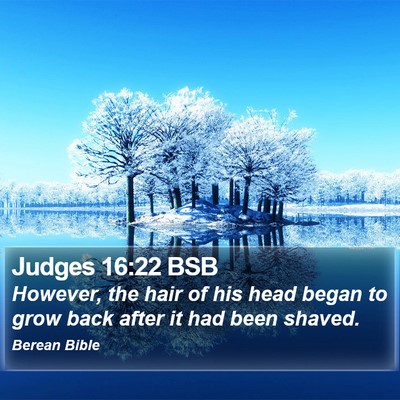 Judges 16:22 BSB Bible Verse Image