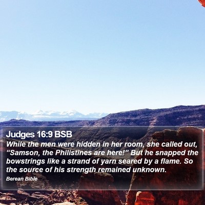 Judges 16:9 BSB Bible Verse Image