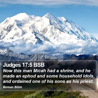 Judges 17:5 BSB Bible Verse Image