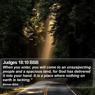 Judges 18:10 BSB Bible Verse Image
