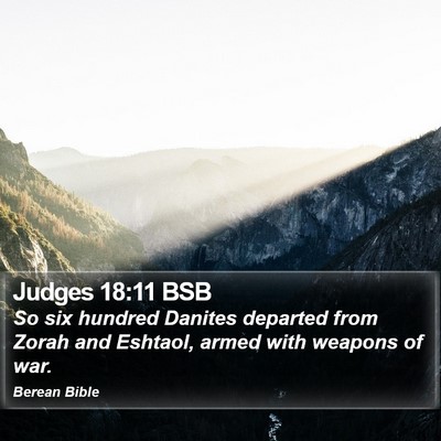 Judges 18:11 BSB Bible Verse Image