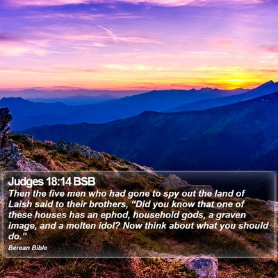 Judges 18:14 BSB Bible Verse Image
