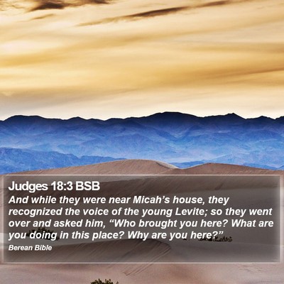Judges 18:3 BSB Bible Verse Image