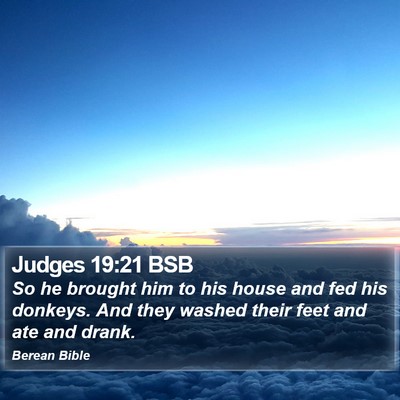 Judges 19:21 BSB Bible Verse Image
