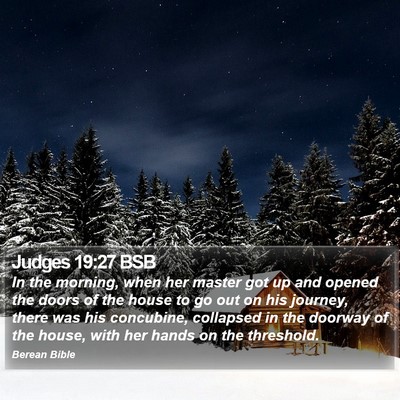 Judges 19:27 BSB Bible Verse Image