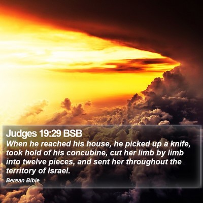 Judges 19:29 BSB Bible Verse Image