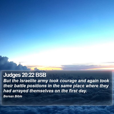 Judges 20:22 BSB Bible Verse Image