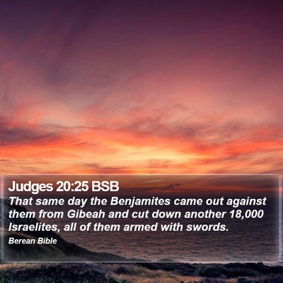 Judges 20:25 BSB Bible Verse Image