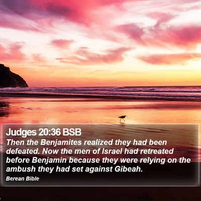 Judges 20:36 BSB Bible Verse Image