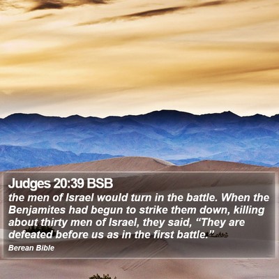 Judges 20:39 BSB Bible Verse Image