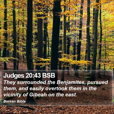 Judges 20:43 BSB Bible Verse Image