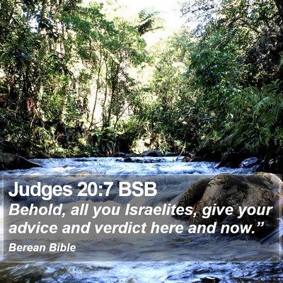 Judges 20:7 BSB Bible Verse Image