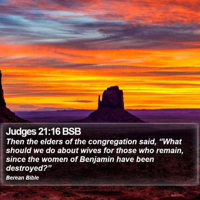 Judges 21:16 BSB Bible Verse Image