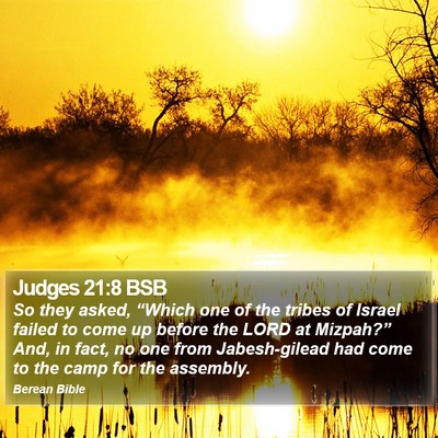 Judges 21:8 BSB Bible Verse Image