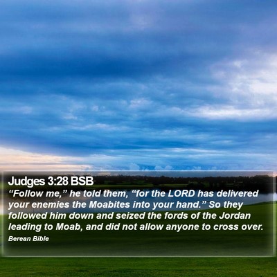 Judges 3:28 BSB Bible Verse Image