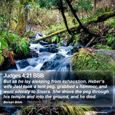 Judges 4:21 BSB Bible Verse Image