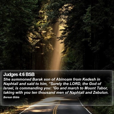 Judges 4:6 BSB Bible Verse Image