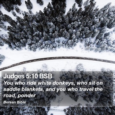 Judges 5:10 BSB Bible Verse Image