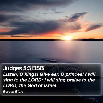 Judges 5:3 BSB Bible Verse Image