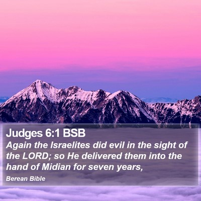 Judges 6:1 BSB Bible Verse Image