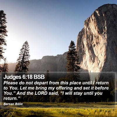 Judges 6:18 BSB Bible Verse Image