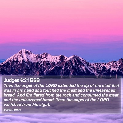 Judges 6:21 BSB Bible Verse Image