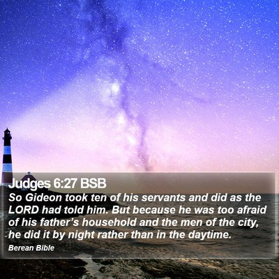 Judges 6:27 BSB Bible Verse Image