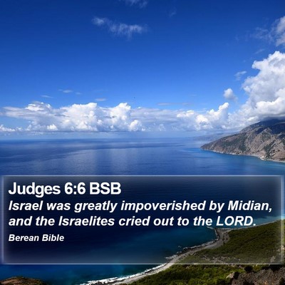 Judges 6:6 BSB Bible Verse Image