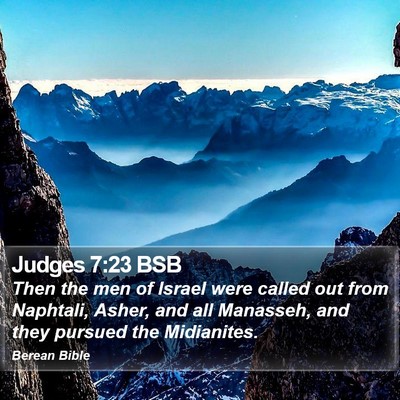 Judges 7:23 BSB Bible Verse Image