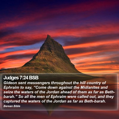 Judges 7:24 BSB Bible Verse Image