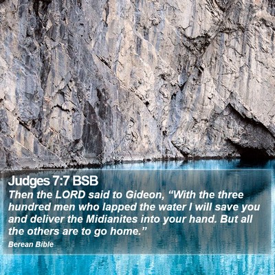 Judges 7:7 BSB Bible Verse Image