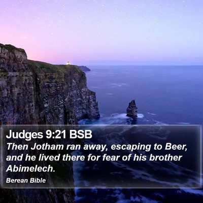 Judges 9:21 BSB Bible Verse Image