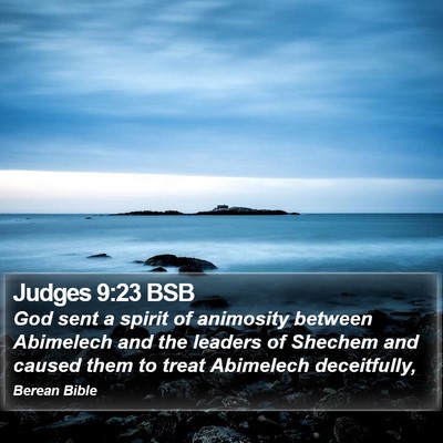 Judges 9:23 BSB Bible Verse Image