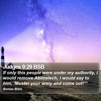 Judges 9:29 BSB Bible Verse Image