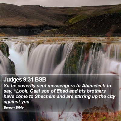 Judges 9:31 BSB Bible Verse Image