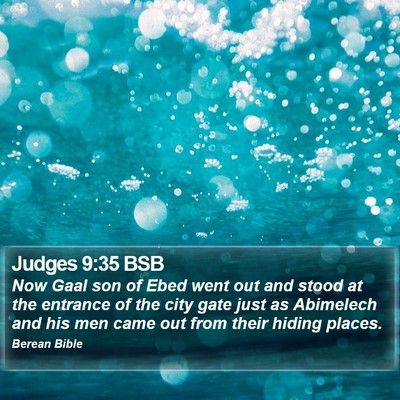 Judges 9:35 BSB Bible Verse Image