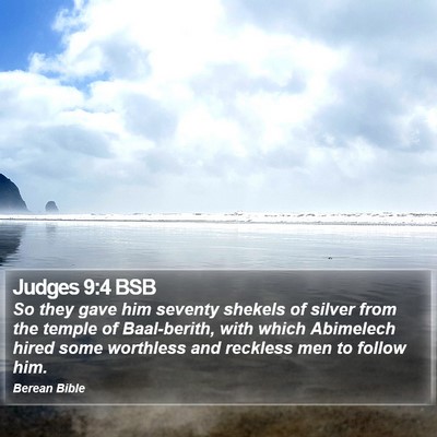 Judges 9:4 BSB Bible Verse Image