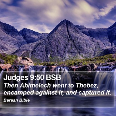 Judges 9:50 BSB Bible Verse Image
