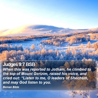 Judges 9:7 BSB Bible Verse Image