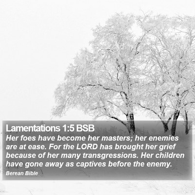 Lamentations 1:5 BSB Bible Verse Image
