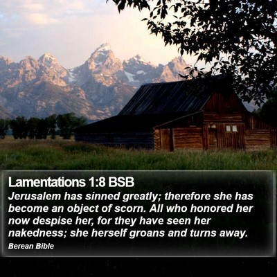 Lamentations 1:8 BSB Bible Verse Image