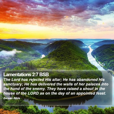 Lamentations 2:7 BSB Bible Verse Image