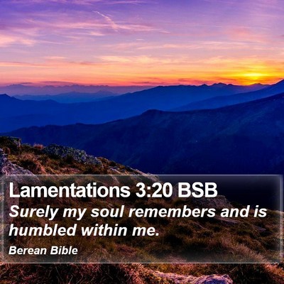 Lamentations 3:20 BSB Bible Verse Image