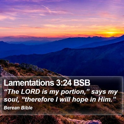 Lamentations 3:24 BSB Bible Verse Image