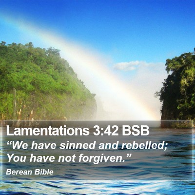 Lamentations 3:42 BSB Bible Verse Image