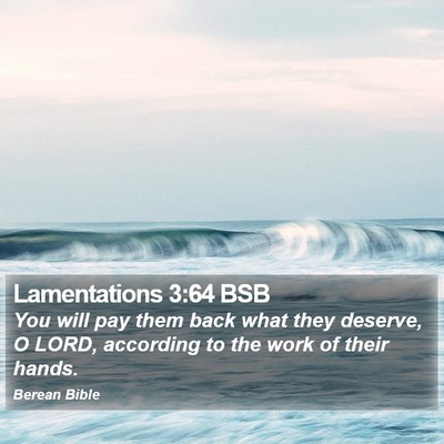 Lamentations 3:64 BSB Bible Verse Image