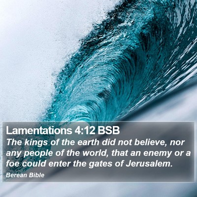 Lamentations 4:12 BSB Bible Verse Image