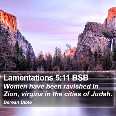Lamentations 5:11 BSB Bible Verse Image