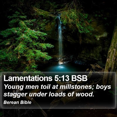 Lamentations 5:13 BSB Bible Verse Image