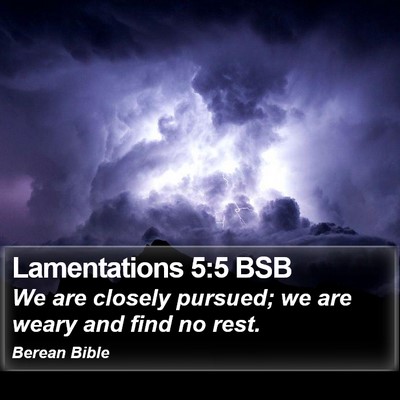Lamentations 5:5 BSB Bible Verse Image